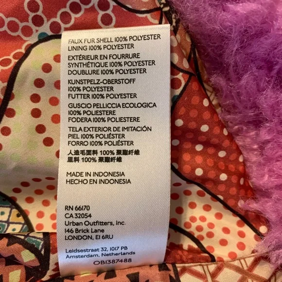 Free People cropped fluffy fuzzy jacket/coat.  Size XS - Picture 10 of 11